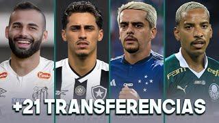 MERCADO DA BOLA 2025 | +21 TRANSFERÊNCIAS E ESPECULAÇÕES DO MERCADO DA BOLA DO FUTEBOL BRASILEIRO