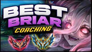 RANK 1 BRIAR Coaches BRONZE?! In Depth Jungle Coaching