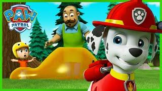 Marshall saves campers covered in sticky syrup and more! PAW Patrol UK Cartoons for Kids Compilation