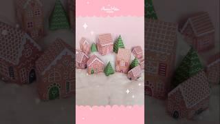 Miniature Gingerbread Village ️ Dollhouse Christmas decorations and crafts #dollhouseminiatures