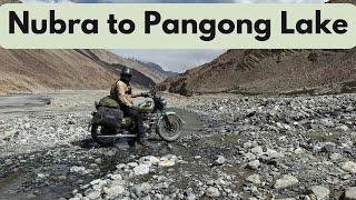 Nubra Valley to Pangong Lake Route | नुब्रा घाटी से पैंगोंग झील का रास्ता | Ladakh Road Trip |