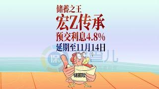 香港储蓄保险之王～宏利宏挚传承最新优惠政策～预交利息4.8%延期至11月14日