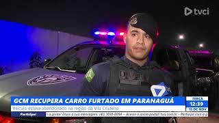 GCM RECUPERA CARRO FURTADO EM PARANAGUÁ