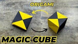 DIY Origami magic cube Easy folding || MAGIC CUBE ORIGAMI TUTORIAL|| HOW TO MAKE A PAPER MAGIC CUBE