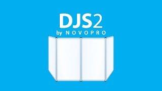 Novopro DJS2 - lightweight white aluminum DJ screen & bag HD