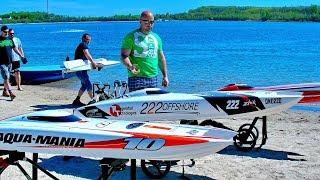 4 HUGE RC POWERBOATS RACE / FANTASTIC SPEEDBOATS IN ACTION