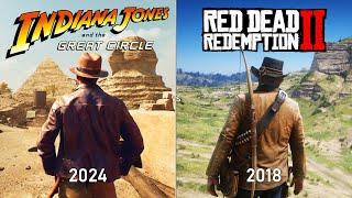 Indiana Jones and The Great Circle vs Red Dead Redemption 2 | Physics and Details Comparison