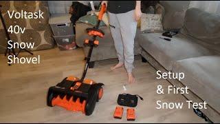 VOLTASK 40V Cordless Snow Shovel - Setup & First Snow Test Review