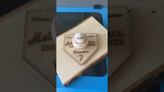 Cutting and engraving a commemorative baseball holder with LightBurn on my OMTech 60W Laser #omtech