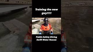 Training the new guy. #lakehickoryscuba #lhscuba #swiftwaterrescue #publicsafetydiving #thenewguy