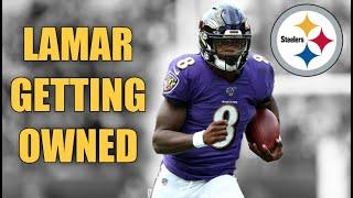 Lamar Jackson getting OWNED by Steelers Compilation ᴴᴰ