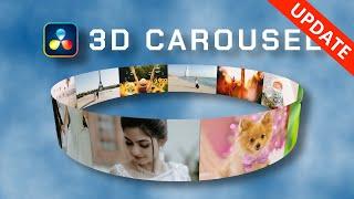 3D Carousel Effect with Bending Images in DaVinci Resolve|Fusion Tutorial|FREE Download