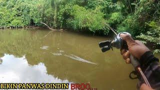 SEKALI LEMPAR LANGSUNG DI SAMBAR IKAN BESAR SAMPAI PANAS DINGIN || EFEK LAMA GK MANCING BRO...