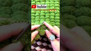   easy knit blanket , pompom yarn , dut İpi örgü battaniye , #shorts