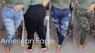 American Eagle Jean Try On  •  The BEST Curvy Plus Size Jeans, Period • Denim Guide for Curvy Women