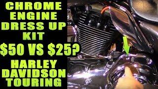 Chrome Engine Dress Up Caps For Harley Davidson Touring Big Twins