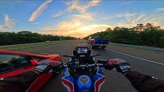 AFRICA TWIN SUNSET RIDE 4K POV PURE SOUND EXHAUST