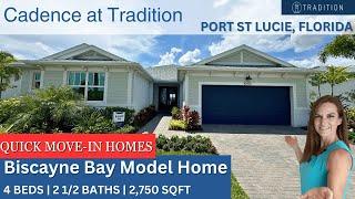 Biscayne Bay Model Home Tour | 4 Beds 2 1/2 Baths 2,750 SQFT | Cadence Tradition Port St Lucie FL