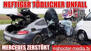   MERCEDES TÖDLICH VERUNFALLT   |     Pkw in Brand geraten -  Vollsperrung L1125  