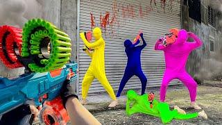 NERF GUN GAME: Nerf Gun War Saves Female Police Officer (Nerf First Person Shooter!)