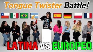 LATIN American VS EUROPEAN l Tongue Twister Battle! Which Countries Tongue Twister is the HARDEST?