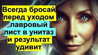 Уходя из дома, всегда бросай лавровый лист в унитаз и результат удивит. 1000 магия