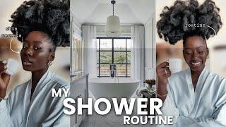 #ad My Glowing Skincare routine |shower routine |darkskin women |products are linked in description