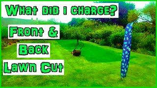 Pricing a Gardening Job using a Real Example | Front & Back Lawn Cut | UK