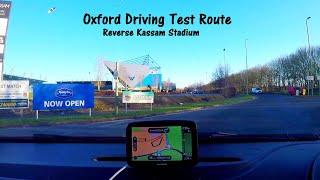 Oxford Driving Test Route 2024 - Reverse Kassam Stadium Route