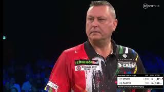 Phil Taylor playing MIND GAMES v Kevin Painter at World Seniors Matchplay Darts?