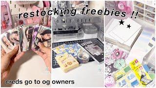   restocking kpop freebies || tiktok compilation 