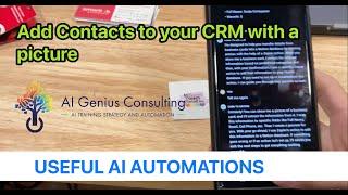 ChatGPT4 and Zapier for automating Business Card Data into your CRM using only pictures.