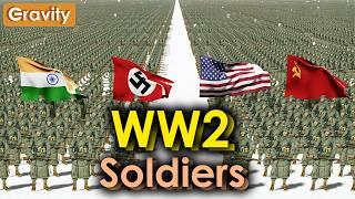 Number of Soldiers in World War II