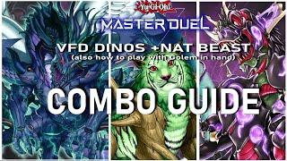 How to play: DINO VFD NATURIA BEAST DECK | Play with Golem in hand! | Yu-Gi-Oh MasterDuel