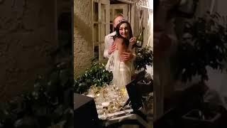 Tower of Glasses Falls as Bride Pours Champagne During Engagement Party - 1135629-2