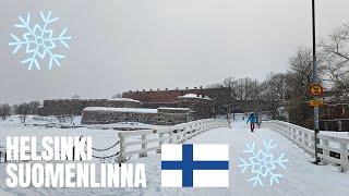 Finland Suomenlinna. The most beautiful island in Finland  -14°C.