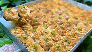 El Açması Cevizli BaklavaTadına Bakan Sipariş Veriyor/Çıtır Çıtır Tam Ölçülü Midye Baklava Tarifi