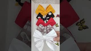 мои банты из ткани на заколке #бант #бантизткани #украшениядляволос  #хендмейд #ручнаяработа