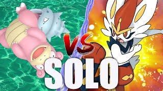 Easily Solo The 7 Star Cinderace Tera Raid Boss Event using Slowbro in Pokemon Scarlet and Violet