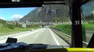 Fahrt mit dem San Bernardino - Post - Bus / Video 192