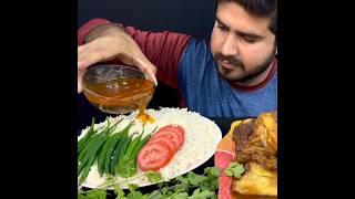 ASMR: EATING SPICY MUTTON CURRY BASMATI RICE || #shorts #mukbangn#asmreating #mukbangasmr #asmr