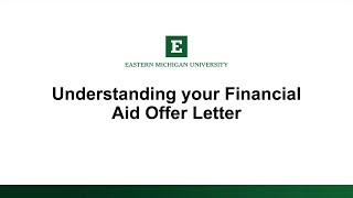 Understanding Your EMU Financial Aid Offer Letter