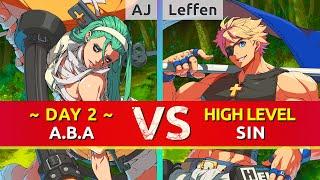 GGST ▰ AJ (DAY 2 A.B.A) vs Leffen (Sin). High Level Gameplay