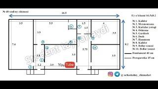 Uy qurish chizmasi №48 уй куриш чизмаси #UydaQoling