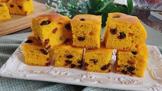 妈妈常做的南瓜糕，不加糖和油，比蛋糕还好吃| Pumpkin cake recipe from mom, no sugar no oil, better than cake