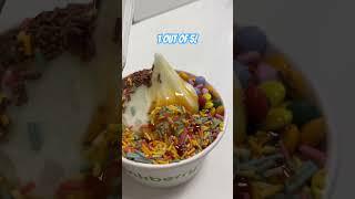 I would never eat this again! | My First Pinkberry Frozen Yogurt #shorts #pinkberry