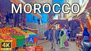  MOROCCO: Virtual Walking Tour in Casablanca's Old Medina Market | 4K Walk at 60fps