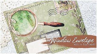 Handmade WINDOW ENVELOPE | How to Use DIGITAL EPHEMERA and Make It YOUR OWN #3 | VectoriaDesigns DT