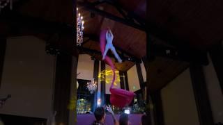 Aerial Silks Spin Trick #aerial #aerialist #spin #trick #castle #dinnershow #silks #fabirc