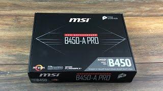 MSI B450-A-Pro Mainboard AM4 für AMD Ryzen # Review & Unboxing